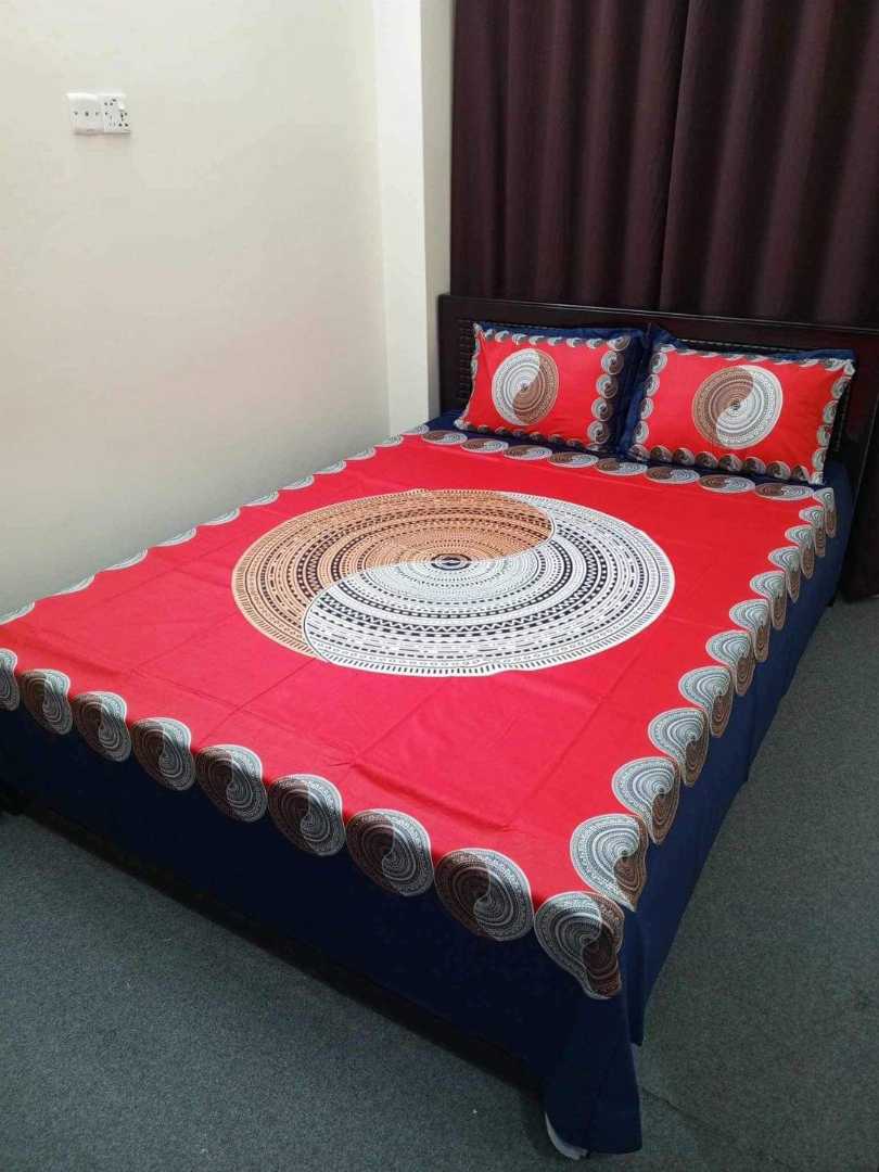 ,Cotton,Design,,King,Size,Bedsheet