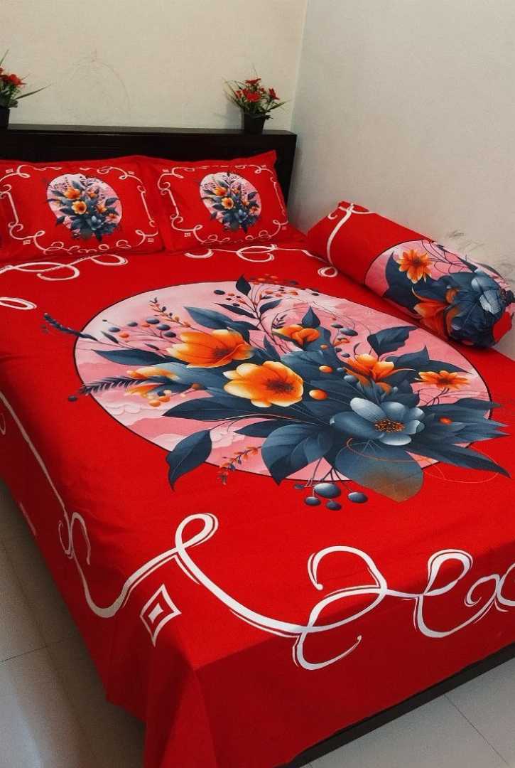,Cotton,Design,,King,Size,Bedsheet