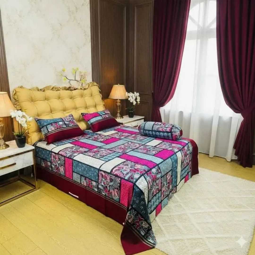 ,Cotton,Design,,King,Size,Bedsheet