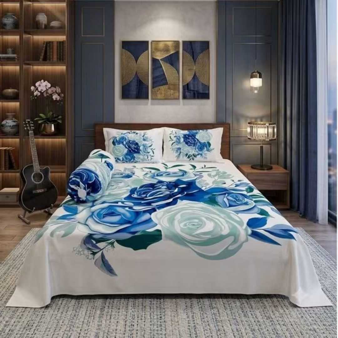 ,Cotton,Design,,King,Size,Bedsheet